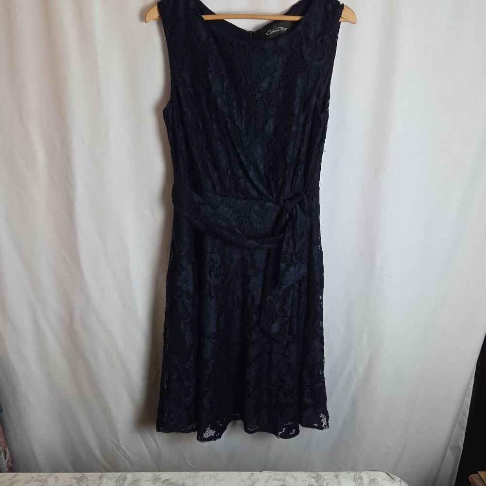 Navy Blue Chelsea Rose Dress Size 12
